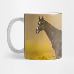 Horse In Sunflower Field Mug